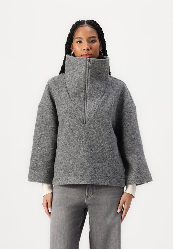 Fleece jacket - dark shadow melange