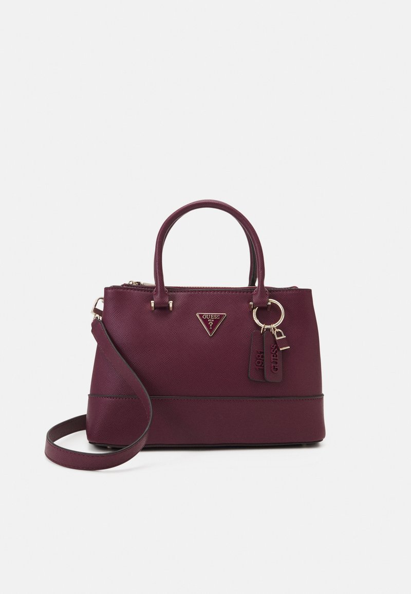 Guess Cordelia Logo Luxury Satchel Brown Recluse