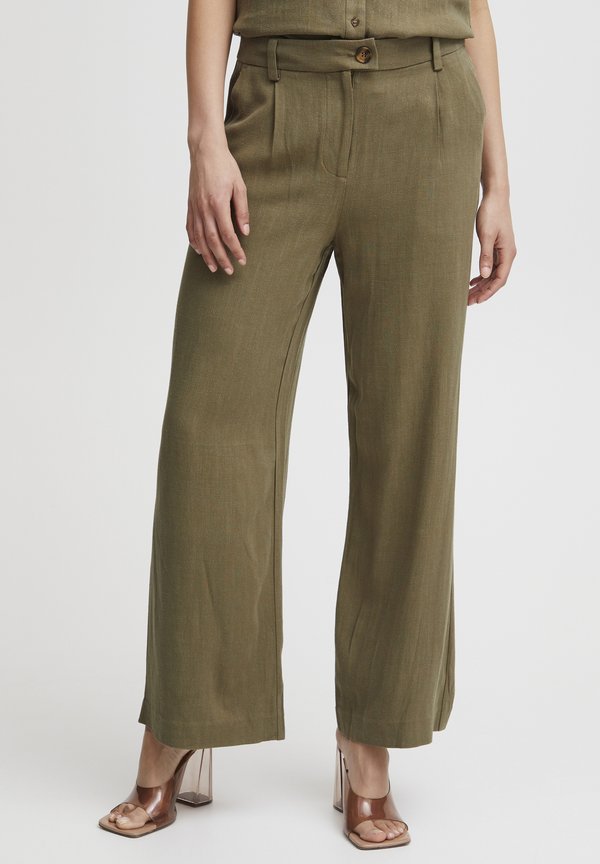 BYJOHANNA - Trousers - burnt olive