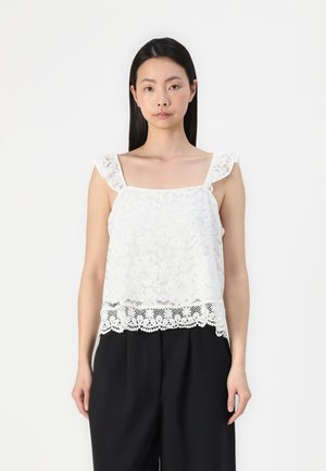 VMHONEY FRILL SINGLET - Topper - snow white