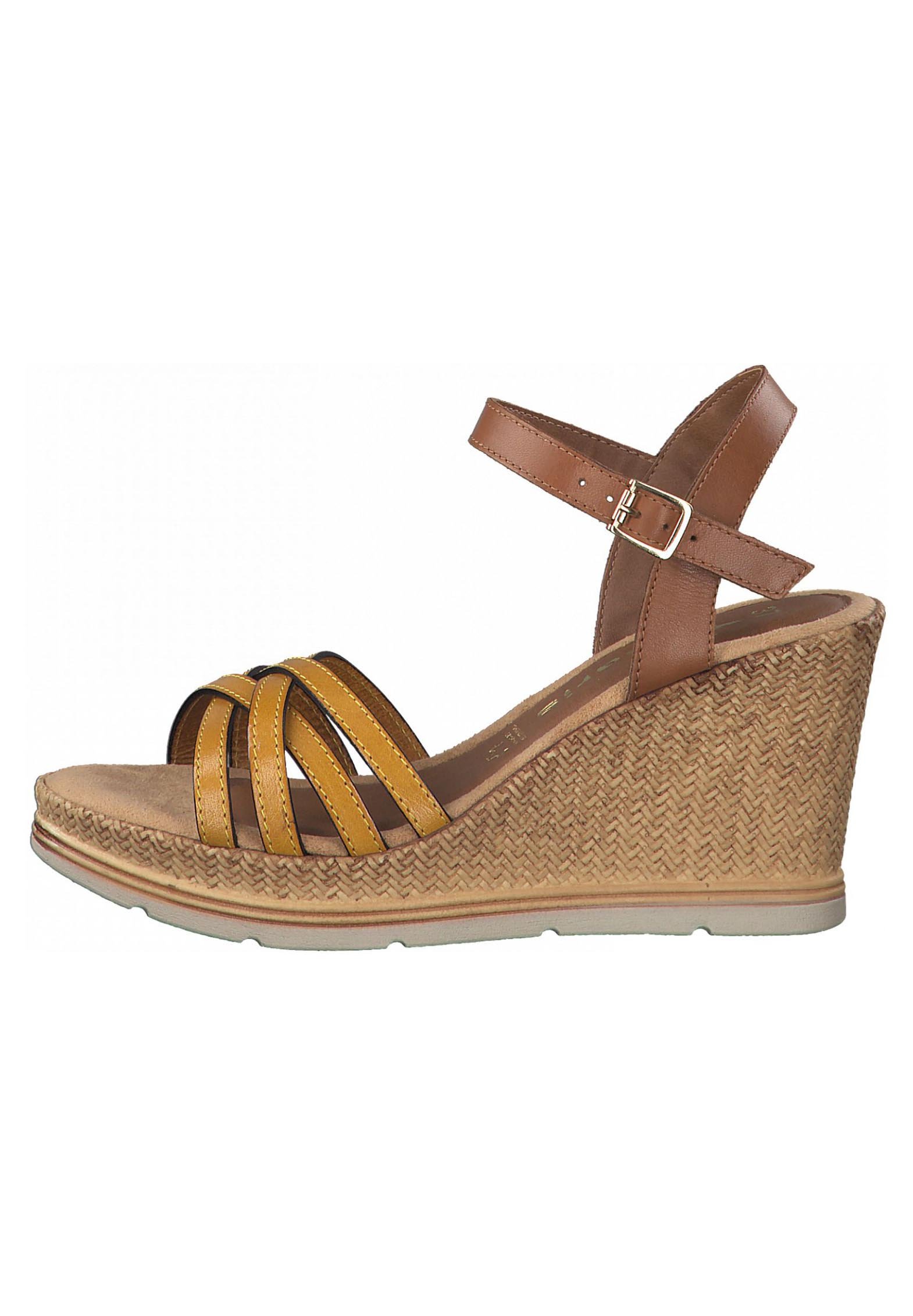 Tamaris Sandalen met sleehak - cognac/saffron/Bruin - Zalando.nl