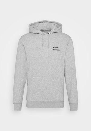 HOODIE CAFE & CROISSANT UNISEX - Hoodie - grey black