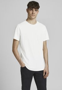 Jack & Jones - EBASHER TEE O-NECK  - T-shirt basic - cloud dancer Miniatuurafbeelding 1