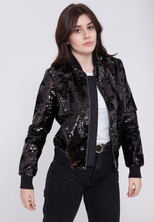 GLITTER - Blouson Bomber - black
