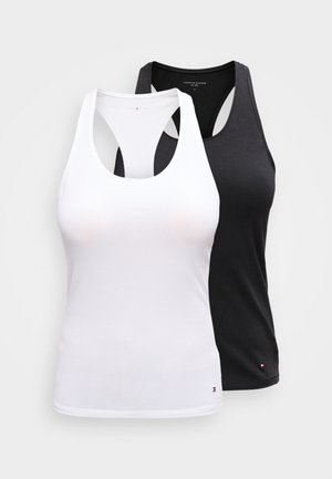 2-PACK HILFIGER FLAG RACERBACK TANK TOPS - Maglietta intima - black/white