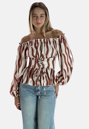 Bluse - braun