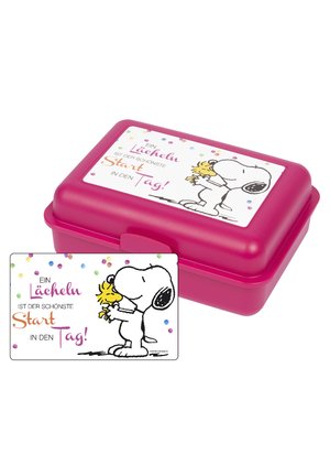 Snoopy THE PEANUTS - EIN LÄCHELN IST DER SCHÖNSTE START - Brotdose - pink