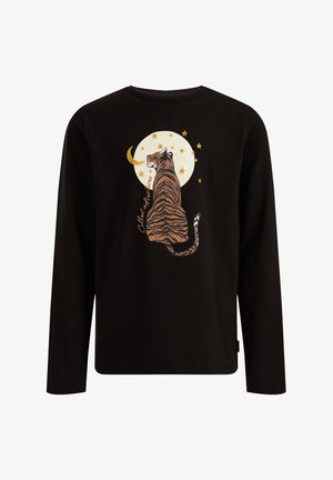 MET GLITTEROPDRUK - Long sleeved top - black
