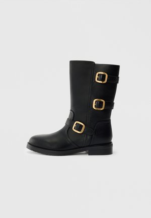 Cowboy/biker ankle boot - nero