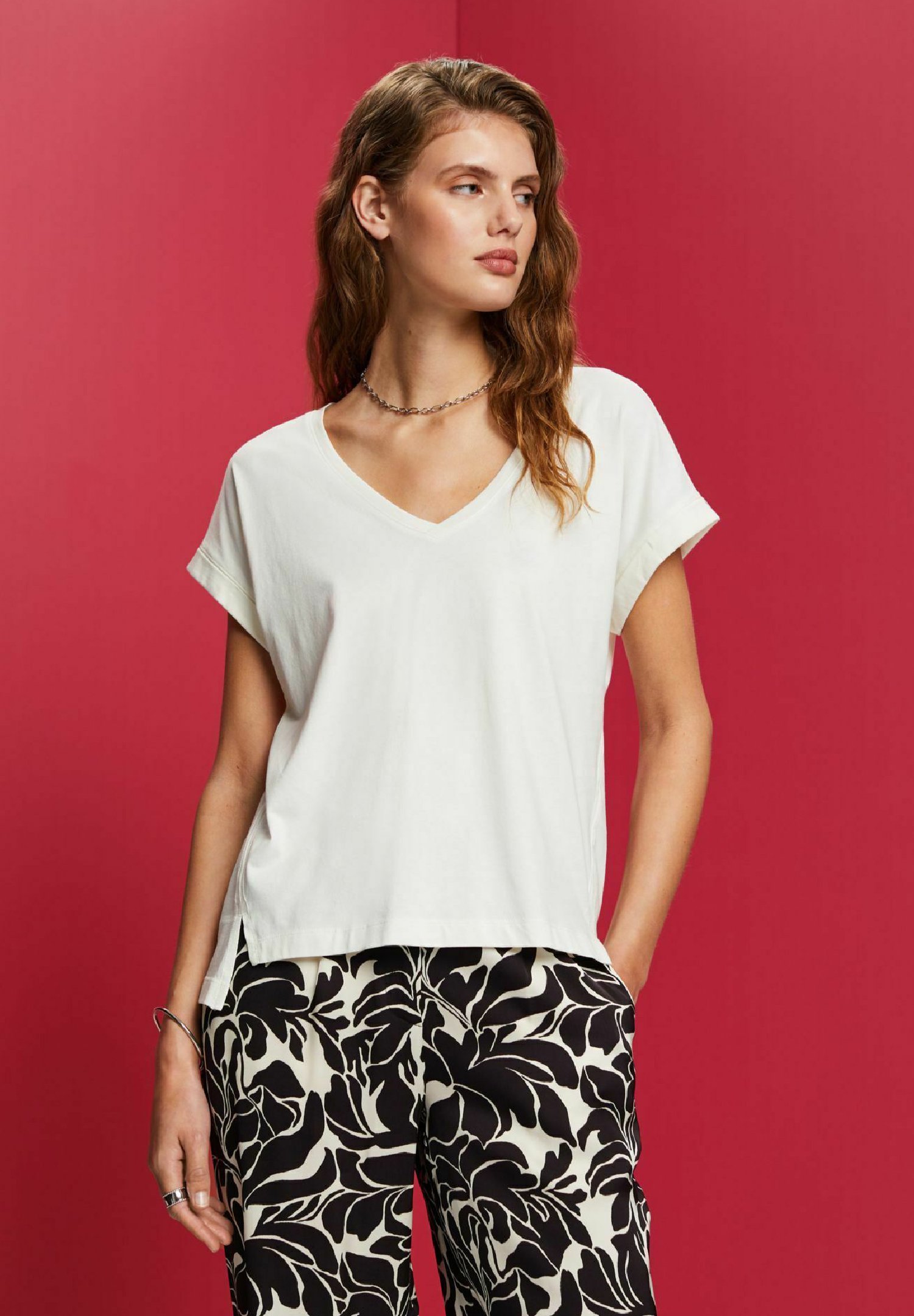 Esprit Camiseta Mujer Esprit Camiseta Para Mujer Silueta Tradicional Blusa Para Dama