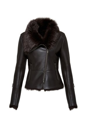 Giacca di pelle - dark brown