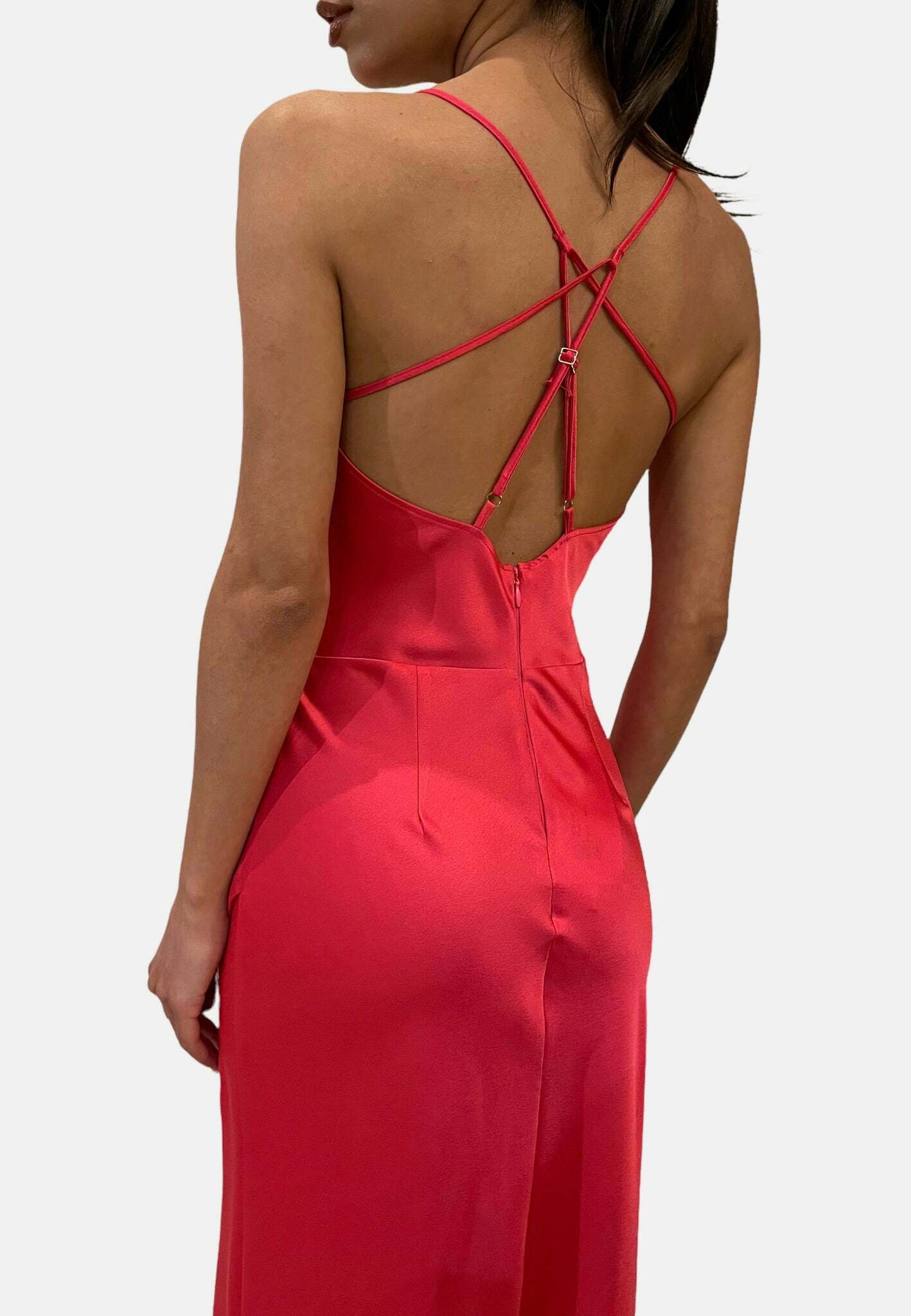 Imperial Vestito lungo - amarena/rosa fluo - Zalando.it