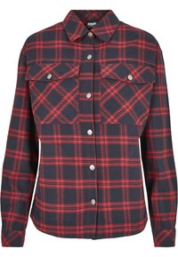 OVERSIZED  - Button-down blouse - midnightnavy/red