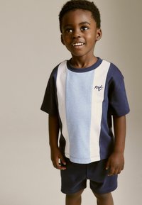 Next SHORT SLEEVE BLOCK SET - Šortky - blue