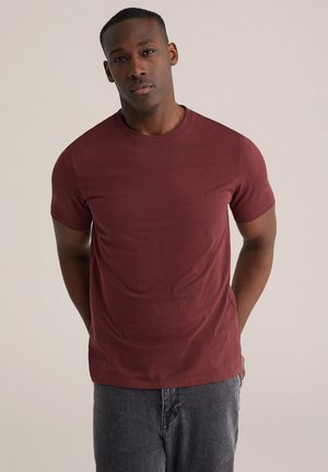 Navadna majica - burgundy red