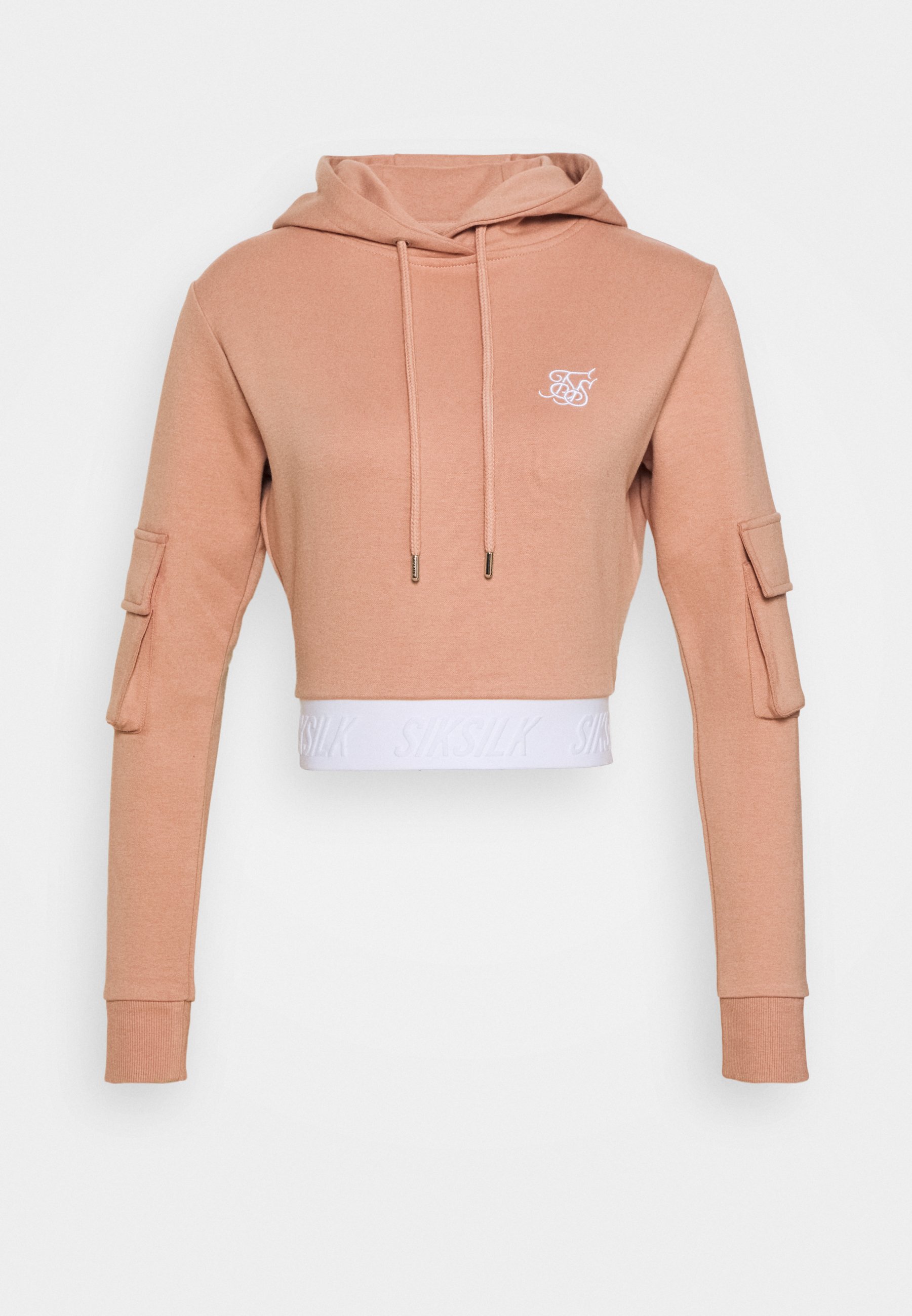 tan cropped hoodie