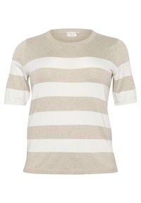 Unselected, chalk feather grey bold stripe