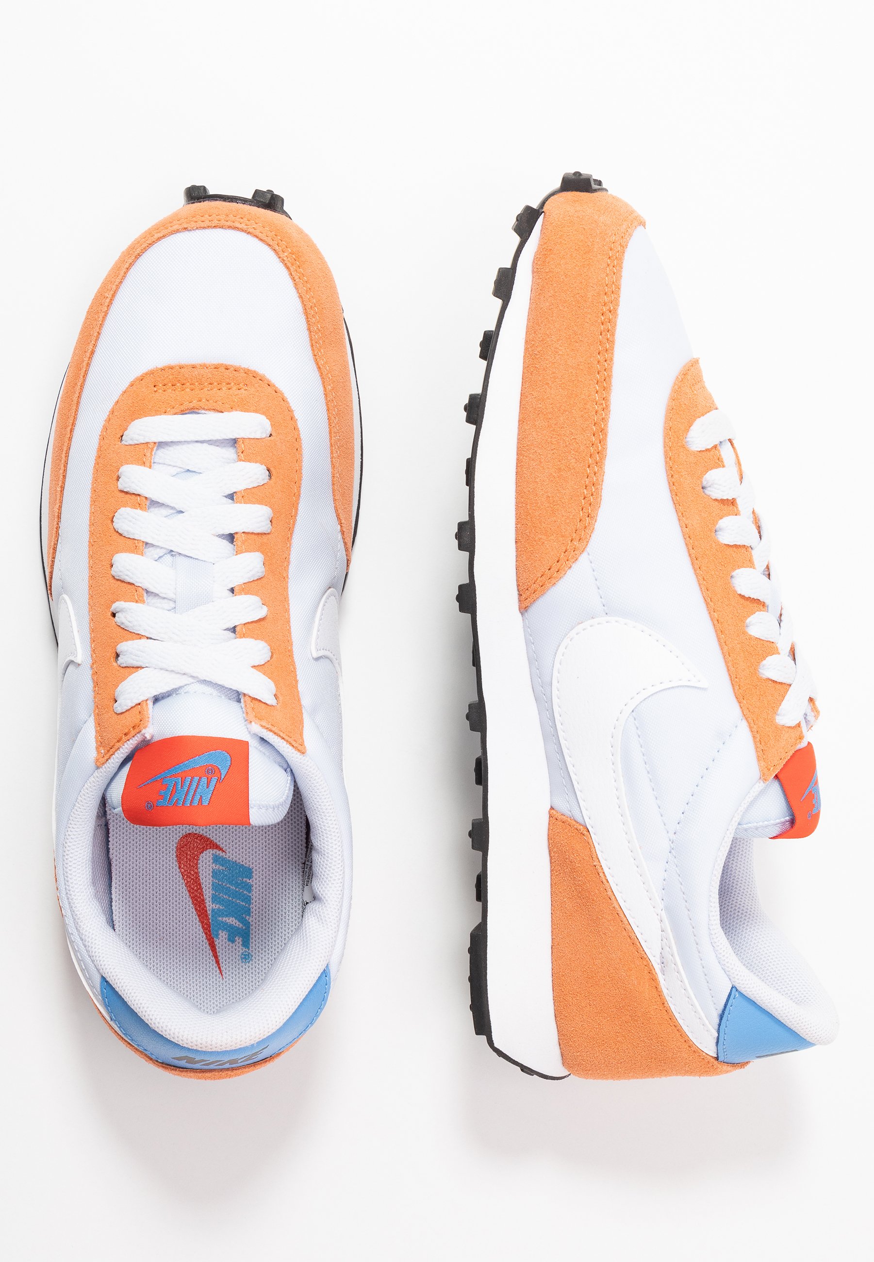 Nike daybreak trainers in blue and orange Clearance