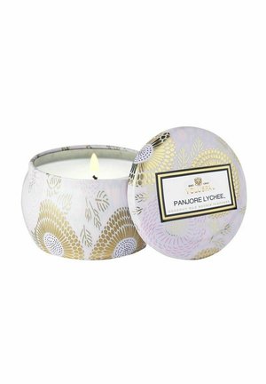 DECORATIVE TIN CANDLE PANJORE LYCHEE 113G - Doftljus - white