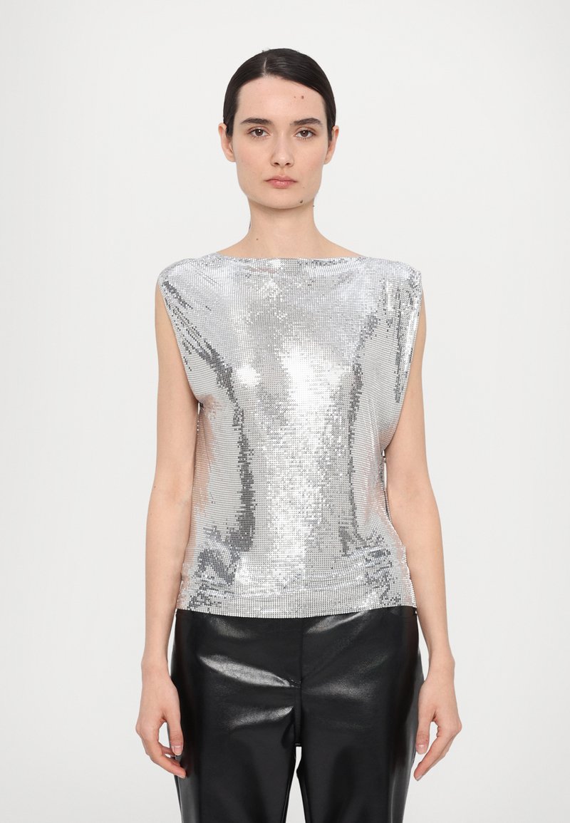 Rabanne Top - silver-coloured
