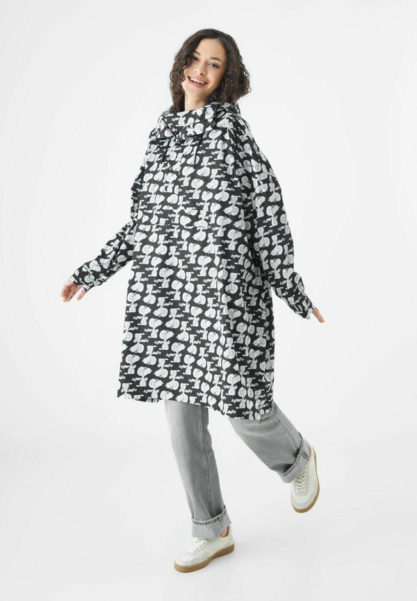 PONCHO - Parka - schwarz