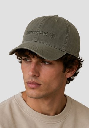 Timberland, TIMBERLAND CAPPELLO BASEBALL CAP UOMO BIG LOGO COOPER HILL RICAMATO VERDE - Casquette - light green