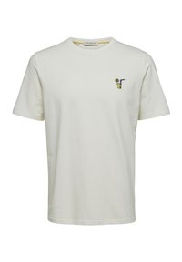 SLHFRESNO  - T-shirt basic - egret