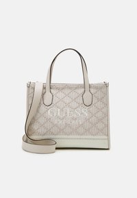 Guess SILVANA COMPARTMENT TOTE - Handbag - stone