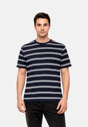 Petrol Industries, MEN T-SHIRT SS - Printtipaita - navy blue