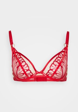 FLAMES OF PASSION NON PAD PLUNGE - Sutien cu armătură - red