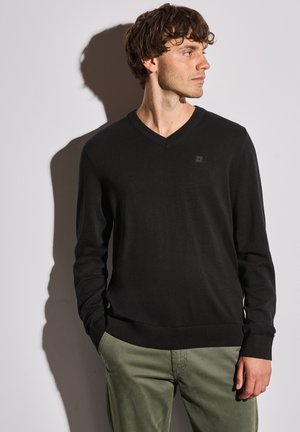 BASIC V-NECK - Trui - schwarz