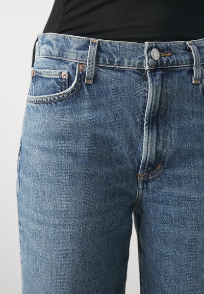 Agolde HARPER CROP - Sirgete säärtega teksad - dark blue