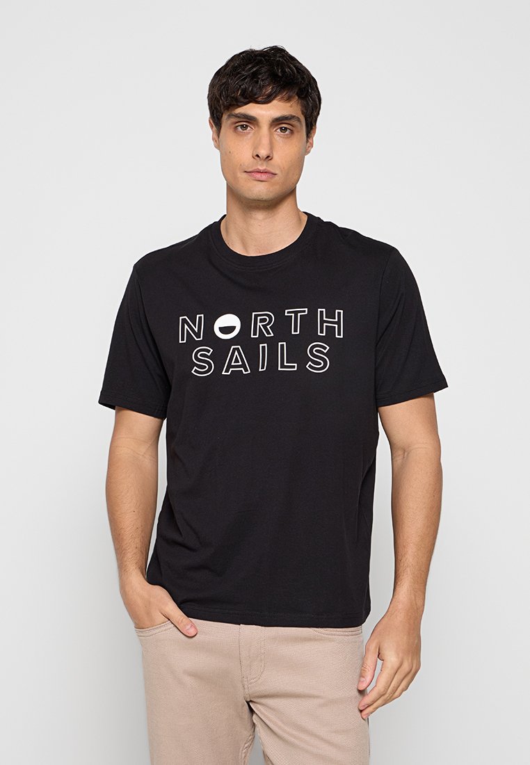 North Sails T-shirt print zwart