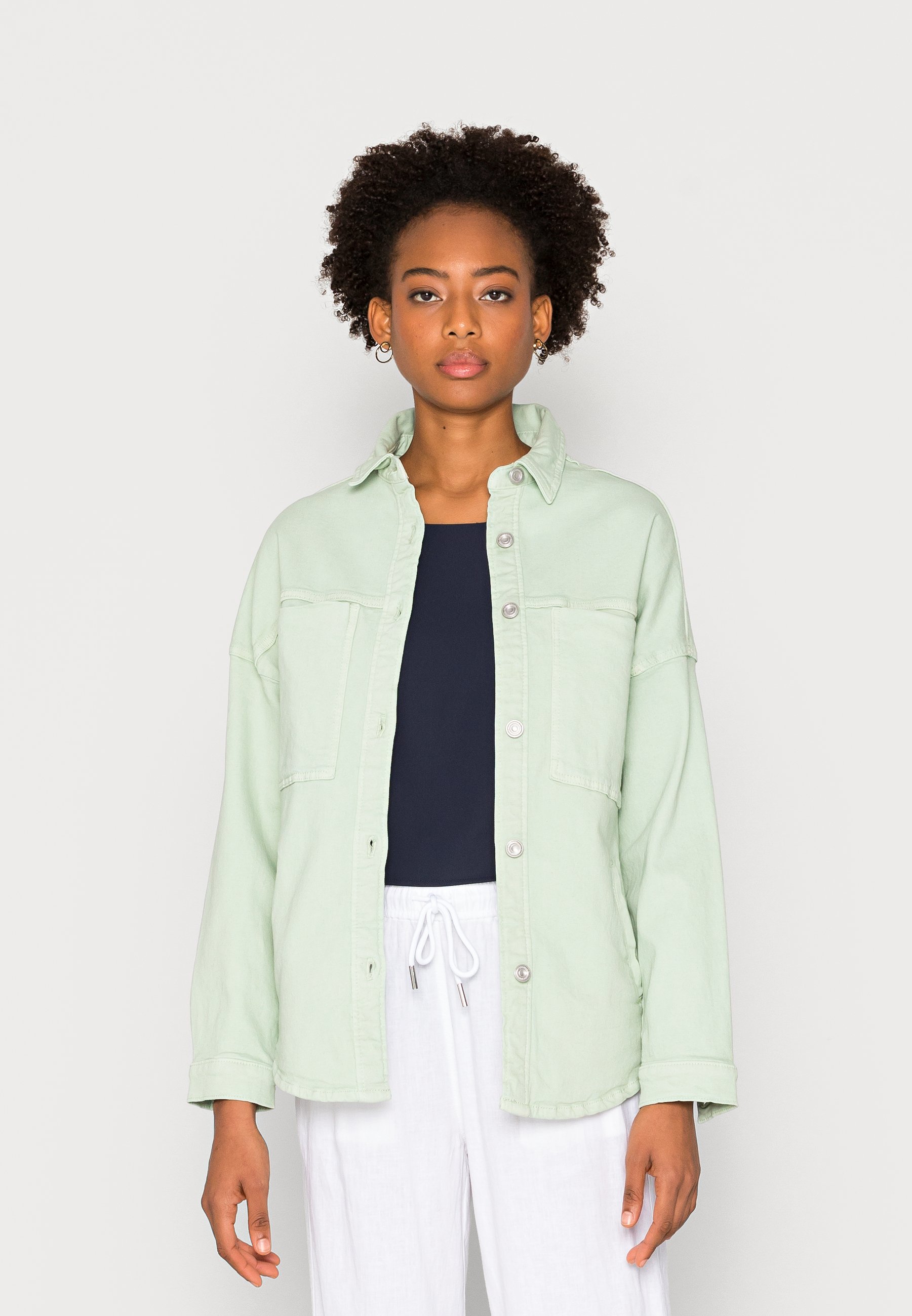 Springfield SOBRECAMISA - Denim jacket - light khaki/khaki - Zalando.co.uk