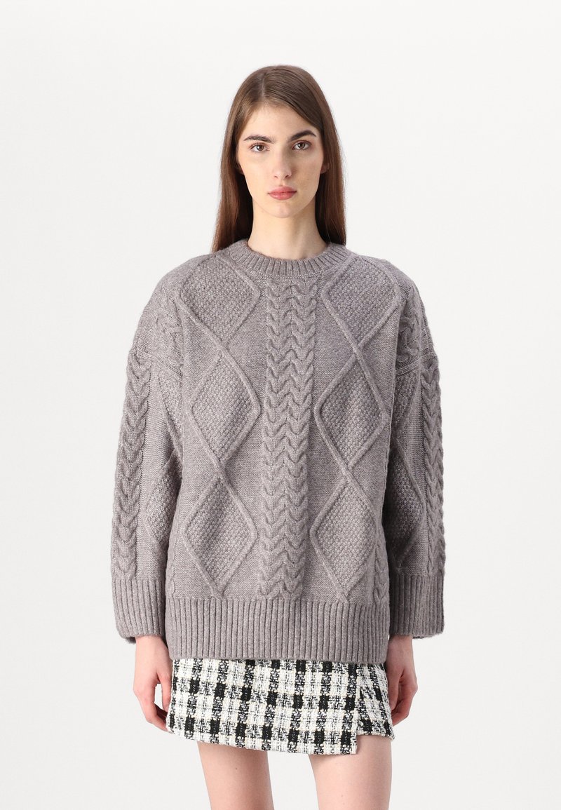 JDY JDYSILJA LONG CABLE - Camisola - december sky melange