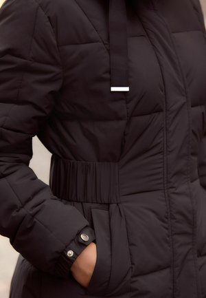 Next LONGLINE WAISTED PADDED-REGULAR FIT - Téli kabát - black