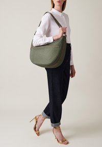 Borbonese LUNA MEDIUM CON ZIP - Sac bandoulière - military green