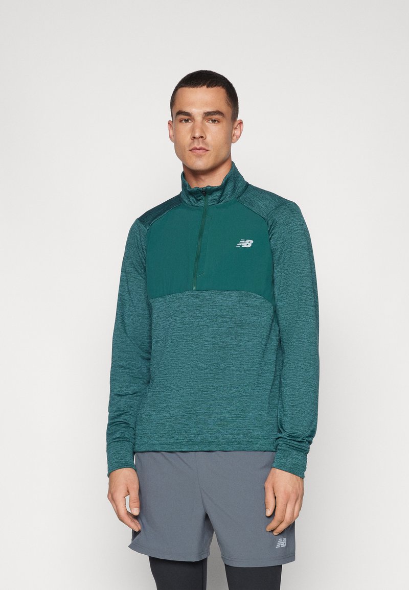 New Balance ATHLETICS GRID 1/2 ZIP - Top s dlhým rukávom - new spruce
