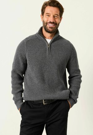 FatFace, TALL FIT - HALF NECK KNITTED JUMPER - Strickpullover - charcoal grey