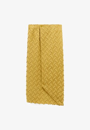ADOLFO DOMINGUEZ, ADOLFO DOMINGUEZ BRAIDED FABRIC WRAP SKIRT BRAIDED FABRIC WRAP SKIRT - Wrap skirt - yellow