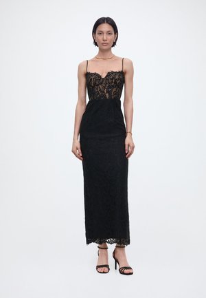 BLAINE LACE BUSTIER MIDI DRESS - Cocktail dress / Party dress - black