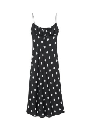 & OTHER STORIES, & OTHER STORIES DRAWSTRING MIDI DRESS - Denné šaty - black white