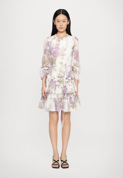 Needle & Thread WISTERIA ROUND NECK MINI DRESS - Iltapuku - moonshine