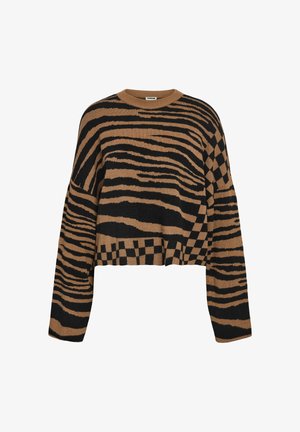 Noisy May, NMSHYLA L/S O-NECK KNIT FWD DD - Strickpullover - braun