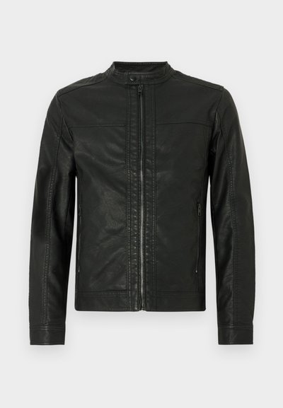 JJEWARNER JACKET - Veste en similicuir - black