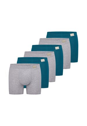 6ER PACK GO SHORT - Bokserit - grau türkis