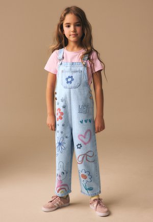 Next REGULAR FIT - PRINTED - Overall /Buksedragter - denim graffiti