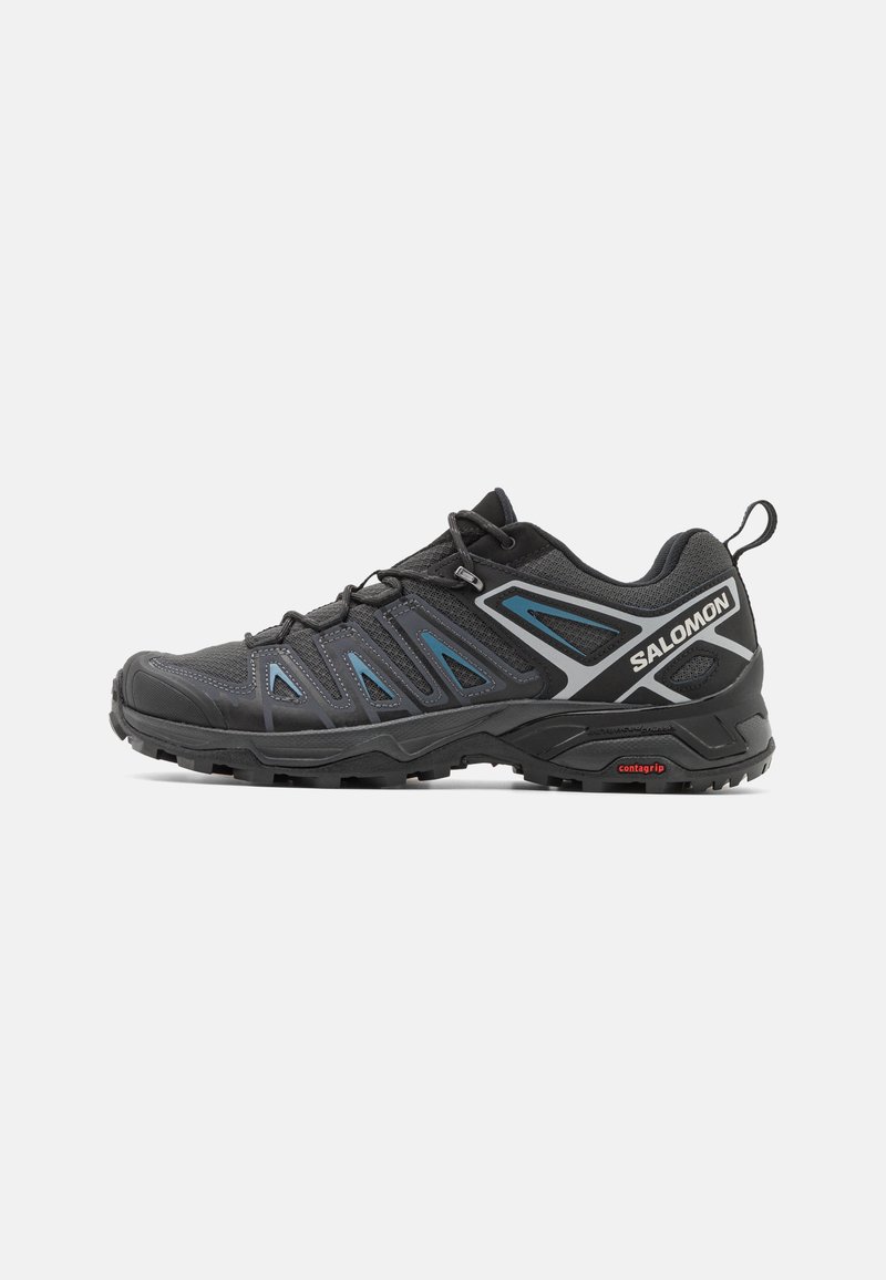 Salomon X ULTRA PIONEER AERO - Hiking shoes - black/ebony/blue ashes/black - Zalando.de