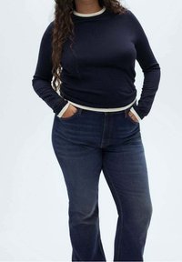 Mango Vaqueros a campana - dark blue