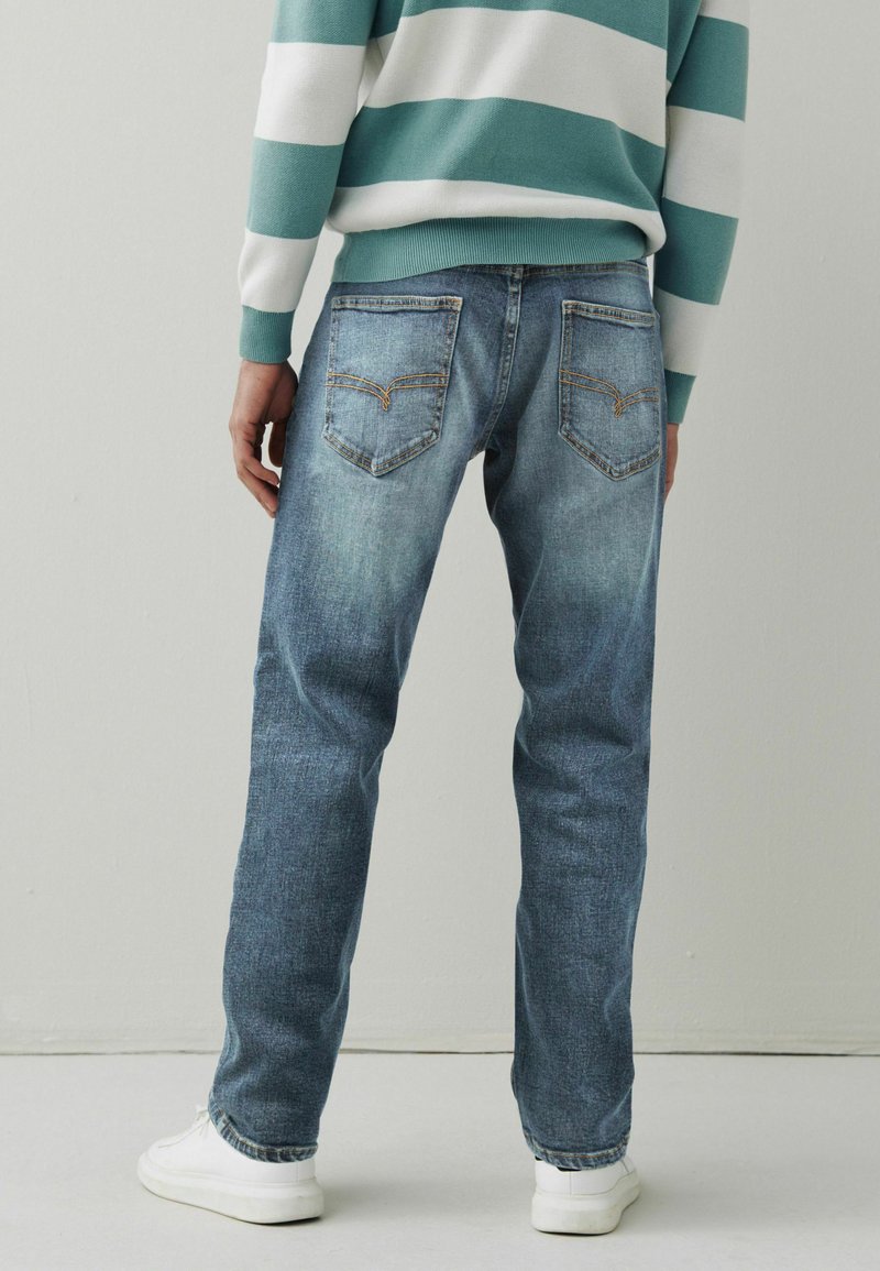 Herren Skinny Fit | Next Jeans Straight Leg mottled blue/blau-meliert - QZ08391 Herren Skinny Fit | Next Jeans Straight Leg mottled blue/blau-meliert - QZ08391